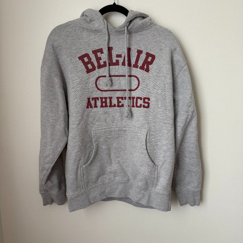 Bel-Air Athletics Gray Varsity Script Pullover Hoodie M